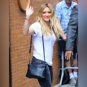 CELINE TRIO - Large Size Crossbody Bag - Black Leather 🖤🤍